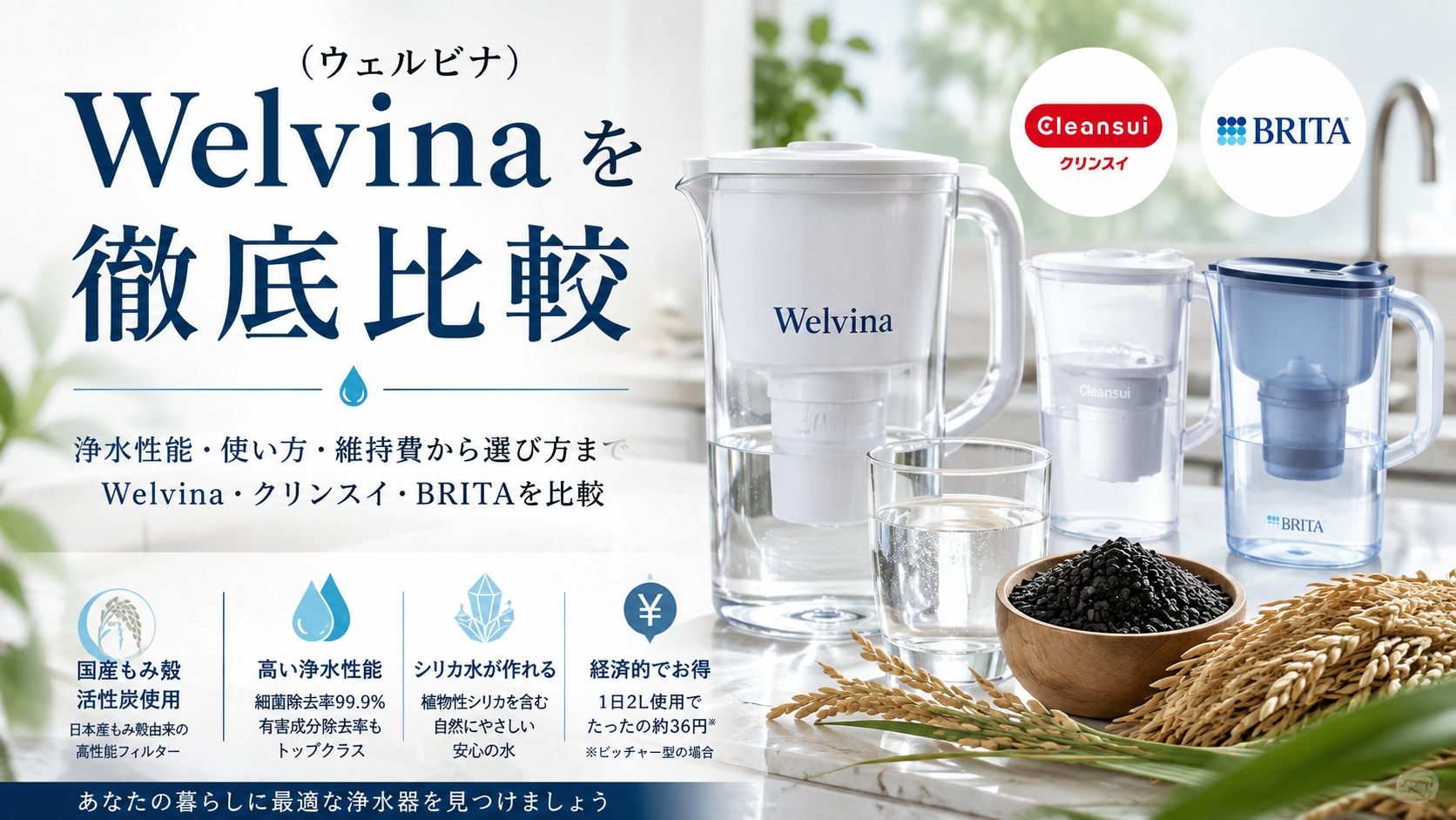 Welvina（ウェルビナ）を徹底比較｜料金・浄水性能・特徴と選び方を解説